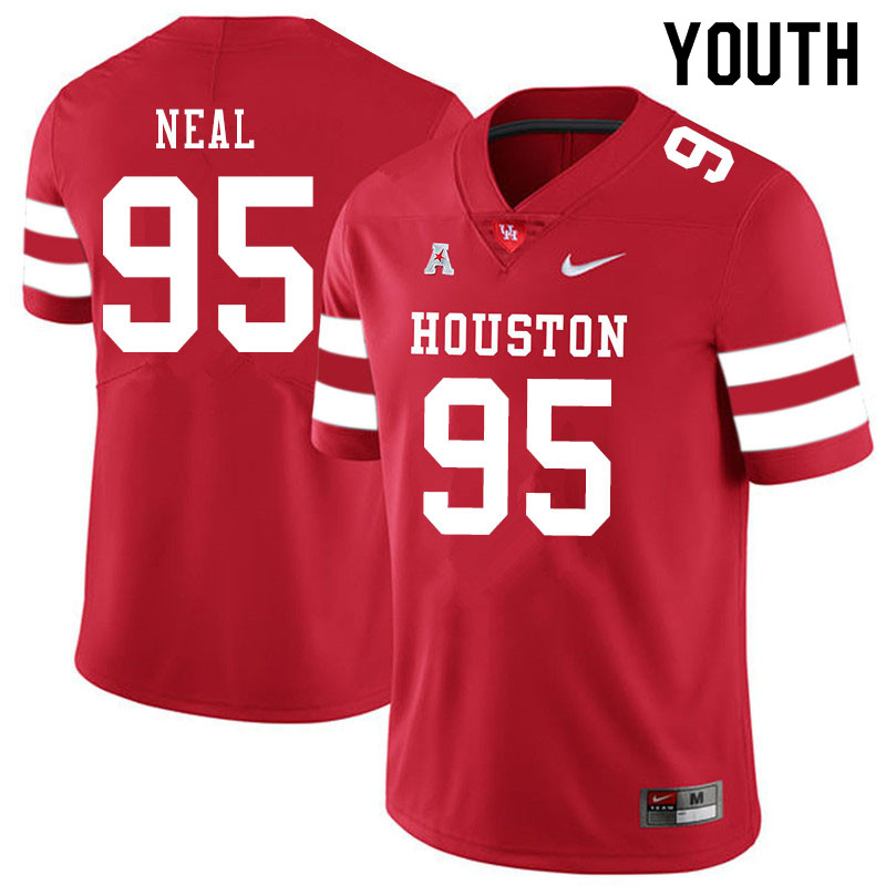Youth #95 Jamykal Neal Houston Cougars College Football Jerseys Sale-Red